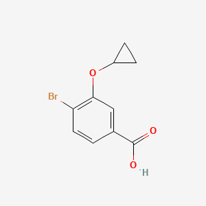 molecular formula C10H9BrO3 B1378985 4-Bromo-3-cyclopropoxybenzoic acid CAS No. 1243318-30-0