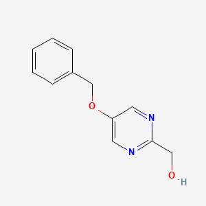 molecular formula C12H12N2O2 B1378986 (5-(Benzyloxy)pyrimidin-2-YL)methanol CAS No. 132259-99-5