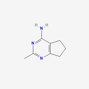 molecular formula C8H11N3 B13789861 2-Methyl-6,7-dihydro-5H-cyclopenta[d]pyrimidin-4-amine CAS No. 69390-17-6