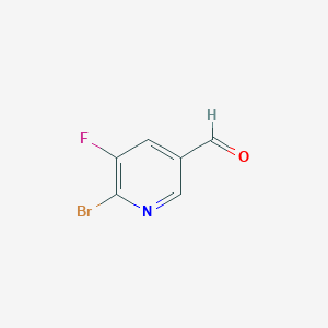 molecular formula C6H3BrFNO B1378990 6-Bromo-5-fluoronicotinaldehyde CAS No. 1227588-59-1