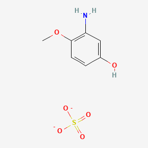 molecular formula C7H9NO6S-2 B13789934 3-Amino-4-methoxyphenol;sulfate 