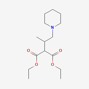 molecular formula C15H27NO4 B13789963 Ethyl(piperidinomethyl)malonic acid diethyl ester CAS No. 92793-35-6