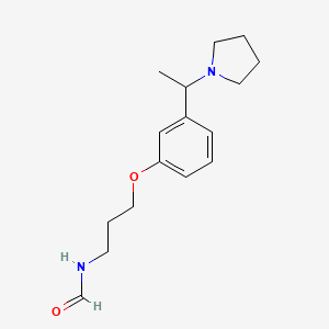 molecular formula C16H24N2O2 B13789983 N-(3-(3-(1-(1-Pyrrolidinyl)ethyl)phenoxy)propyl)formamide CAS No. 78043-80-8