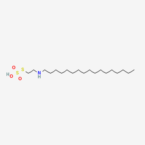 molecular formula C19H41NO3S2 B13790026 Ethanethiol, 2-heptadecylamino-, hydrogen sulfate (ester) CAS No. 929-46-4