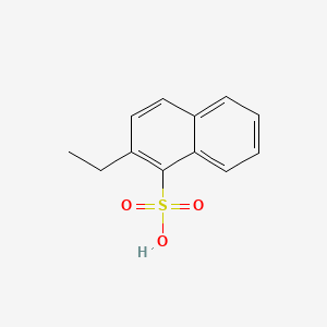 molecular formula C12H12O3S B13790030 Ethylnaphthalenesulphonic acid CAS No. 76214-58-9