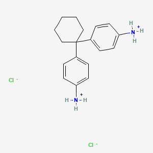 molecular formula C18H24Cl2N2 B13790057 4,4'-Cyclohexylidenedianilinium dichloride CAS No. 85030-20-2