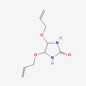 molecular formula C9H14N2O3 B13790100 4,5-Bis(allyloxy)-2-imidazolidinone CAS No. 90566-09-9