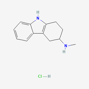 molecular formula C13H17ClN2 B13790161 1H-Carbazol-3-amine, 2,3,4,9-tetrahydro-N-methyl-, monohydrochloride CAS No. 68906-09-2