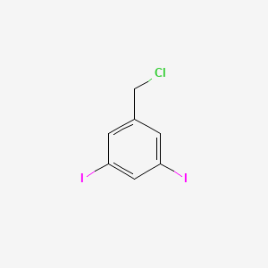 molecular formula C7H5ClI2 B1379018 1-(Chloromethyl)-3,5-diiodobenzene CAS No. 1393576-75-4