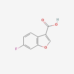 molecular formula C9H5FO3 B1379019 6-Fluoro-1-benzofuran-3-carboxylic acid CAS No. 1393561-25-5