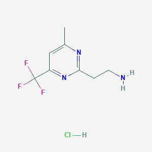 {2-[4-Methyl-6-(trifluoromethyl)-2-pyrimidinyl]ethyl}amine hydrochloride