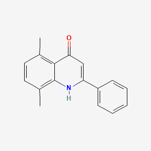 molecular formula C17H15NO B13790231 5,8-Dimethyl-4-hydroxy-2-phenylquinoline CAS No. 860234-75-9
