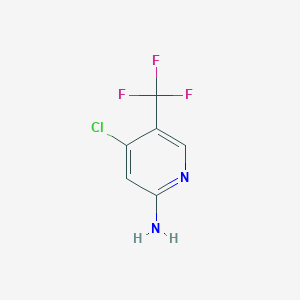 molecular formula C6H4ClF3N2 B1379026 4-Chloro-5-(trifluoromethyl)pyridin-2-amine CAS No. 1227581-65-8