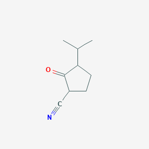 molecular formula C9H13NO B13790313 2-Oxo-3-propan-2-ylcyclopentane-1-carbonitrile 