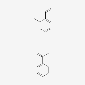molecular formula C18H20 B13790316 Poly(vinyltoluene-co-alpha-methylstyrene) CAS No. 111019-00-2