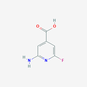molecular formula C6H5FN2O2 B1379032 2-Amino-6-fluoroisonicotinic acid CAS No. 1393583-50-0