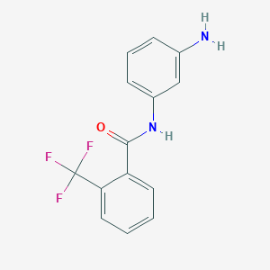 molecular formula C14H11F3N2O B13790410 N-(3-Aminophenyl)-2-(trifluoromethyl)benzamide 