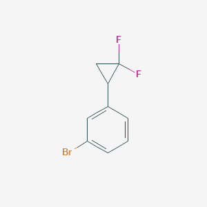 molecular formula C9H7BrF2 B1379042 1-Bromo-3-(2,2-difluorocyclopropyl)benzene CAS No. 1393563-14-8