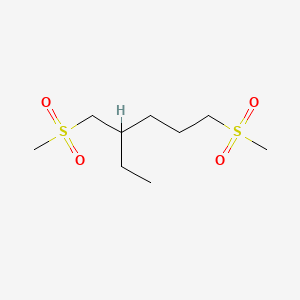 molecular formula C9H20O4S2 B13790427 (+)-2-Ethyl-1,5-dimesyloxypentane CAS No. 64295-11-0