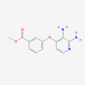 molecular formula C13H13N3O3 B13790430 Methyl 3-[(2,3-diamino-4-pyridinyl)oxy]benzoate 