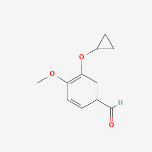 molecular formula C11H12O3 B1379048 3-Cyclopropoxy-4-methoxybenzaldehyde CAS No. 608515-00-0