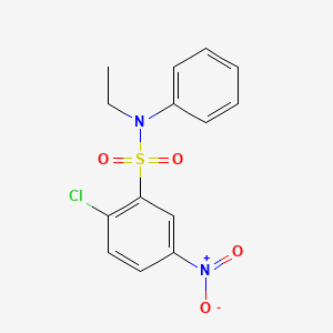 molecular formula C14H13ClN2O4S B13790490 N-Ethyl-2-chloro-5-nitrobenzenesulfoanilide CAS No. 79-87-8