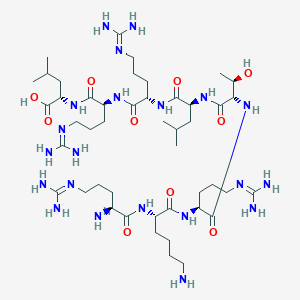 molecular formula C46H91N21O10 B137905 H-Arg-Lys-Arg-Thr-Leu-Arg-Arg-Leu-OH CAS No. 152246-44-1