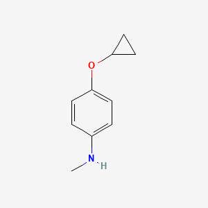 molecular formula C10H13NO B1379051 4-环丙氧基-N-甲基苯胺 CAS No. 1243322-80-6