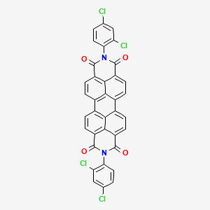 molecular formula C36H14Cl4N2O4 B13790511 7,18-Bis(2,4-dichlorophenyl)-7,18-diazaheptacyclo[14.6.2.22,5.03,12.04,9.013,23.020,24]hexacosa-1(23),2,4,9,11,13,15,20(24),21,25-decaene-6,8,17,19-tetrone 