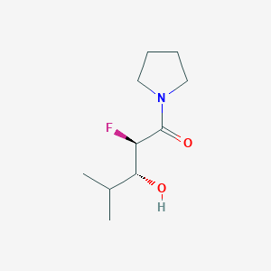 molecular formula C10H18FNO2 B13790512 (2R,3R)-2-Fluoro-3-hydroxy-4-methyl-1-(pyrrolidin-1-yl)pentan-1-one CAS No. 99343-24-5