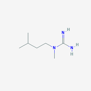 molecular formula C7H17N3 B13790517 1-Methyl-1-(3-methylbutyl)guanidine 