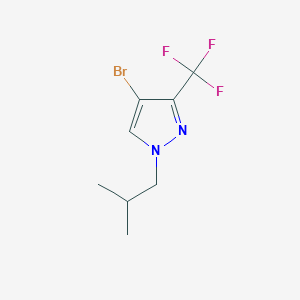 molecular formula C8H10BrF3N2 B1379052 4-Bromo-1-isobutyl-3-trifluoromethyl-1H-pyrazole CAS No. 1437794-62-1