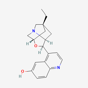 molecular formula C19H22N2O2 B1379053 4-[(1R,3S,4R,6S)-1-Ethyl-5-oxa-8-azatricyclo[4.3.1.03,8]decan-4-yl]quinolin-6-ol CAS No. 1476067-44-3