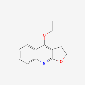 molecular formula C13H13NO2 B13790563 4-Ethoxy-2,3-dihydrofuro[2,3-b]quinoline 