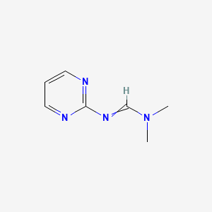 molecular formula C7H10N4 B13790605 N,N-dimethyl-N'-(pyrimidin-2-yl) formamidine 