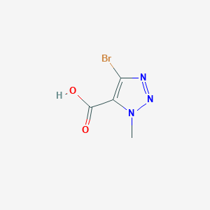 molecular formula C4H4BrN3O2 B1379061 1H-1,2,3-Triazole-5-carboxylic acid, 4-bromo-1-methyl- CAS No. 1391631-21-2
