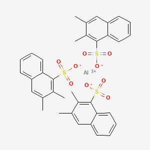 molecular formula C36H33AlO9S3 B13790624 Aluminum tris(dimethylnaphthalenesulfonate) 