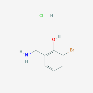 molecular formula C7H9BrClNO B1379063 2-(Aminomethyl)-6-bromophenol hydrochloride CAS No. 1795488-85-5