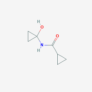molecular formula C7H11NO2 B13790681 N-(1-hydroxycyclopropyl)cyclopropanecarboxamide 