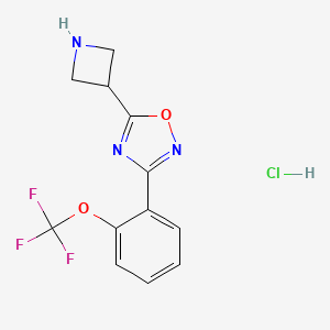 5-Azetidin-3-yl-3-[2-(trifluoromethoxy)phenyl]-1,2,4-oxadiazole hydrochloride