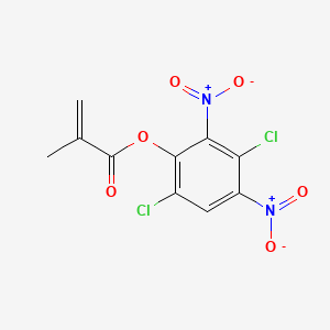 molecular formula C10H6Cl2N2O6 B13790741 Methacrylic acid, 3,6-dichloro-2,4-dinitrophenyl ester CAS No. 24291-69-8