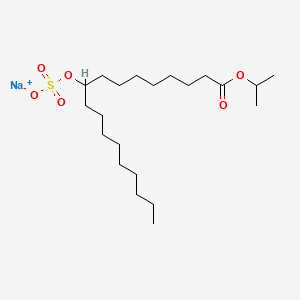 molecular formula C21H41NaO6S B13790817 Sodium 1-isopropyl 9-(sulfooxy)stearate CAS No. 14350-72-2