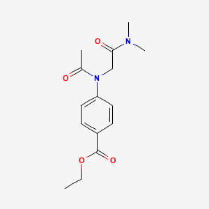 molecular formula C15H20N2O4 B13790842 ethyl 4-[acetyl-[2-(dimethylamino)-2-oxoethyl]amino]benzoate CAS No. 94203-83-5