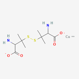 molecular formula C10H18CuN2O4S2 B13790921 D-Penicillaminatoaquacopper CAS No. 57596-07-3