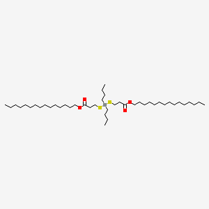 molecular formula C44H88O4S2Sn B13790936 Dibutyltin bis(pentadecyl 3-mercaptopropionate) CAS No. 70969-63-0