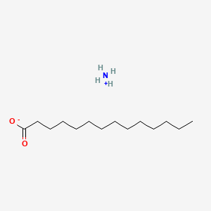 molecular formula C14H28O2.H3N<br>C14H31NO2 B13790937 Ammonium myristate CAS No. 16530-71-5