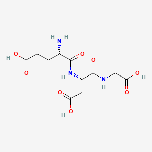 molecular formula C11H17N3O8 B13790983 Glutamyl-aspartyl-glycine CAS No. 75007-24-8