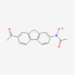 molecular formula C17H15NO3 B13790990 Acetamide, N-(7-acetyl-9H-fluoren-2-yl)-N-hydroxy- CAS No. 92901-07-0