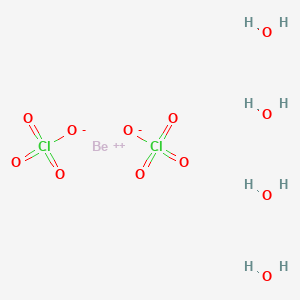 molecular formula BeCl2H8O12 B13790997 Beryllium;diperchlorate;tetrahydrate CAS No. 7787-48-6