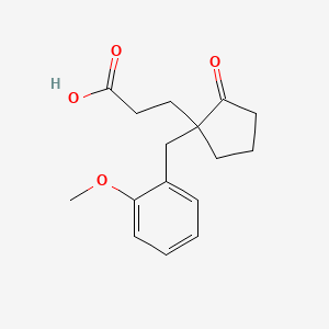 molecular formula C16H20O4 B13791007 1-(o-Methoxybenzyl)-2-oxocyclopentanepropionic acid CAS No. 2700-04-1
